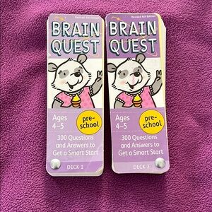 Brain Quest Preschool Card Set - Purple and White